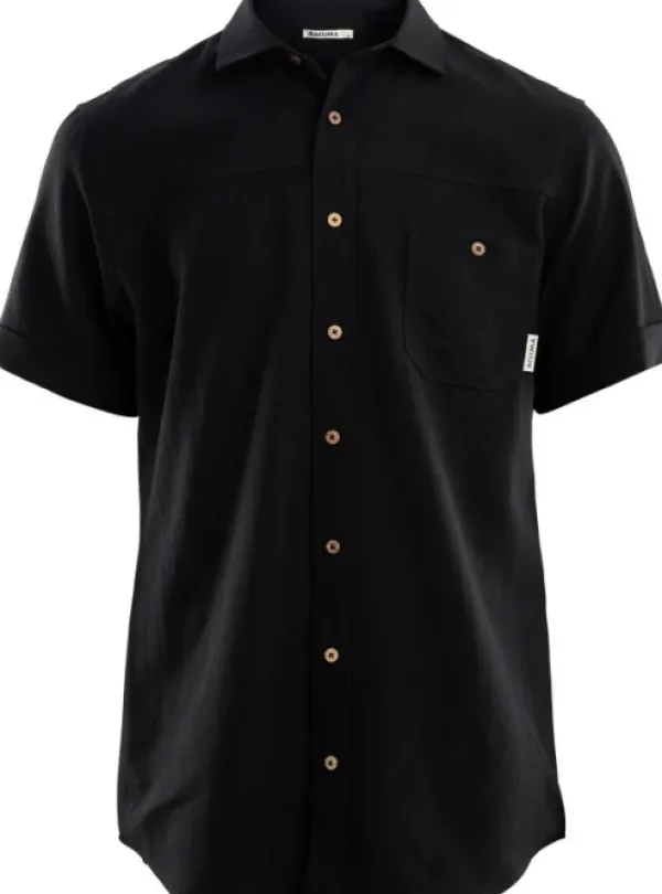 Aclima Leisurewool Short Sleeve paita, musta| Flanelli- Ja Kauluspaidat