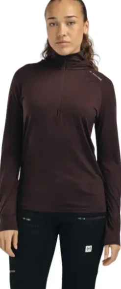 Aclima Hupparit, Fleecet Ja Välipaidat^LightWool 180 Hoodie W's Chocolate Plum
