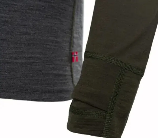 Aclima Hupparit, Fleecet Ja Välipaidat^LightWool 180 Polo w/ zip M's Tarmac / Marengo