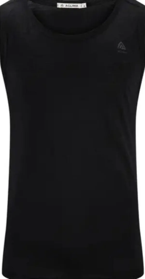 Aclima Hupparit, Fleecet Ja Välipaidat^LightWool 140 Singlet V2 M's Jet Black