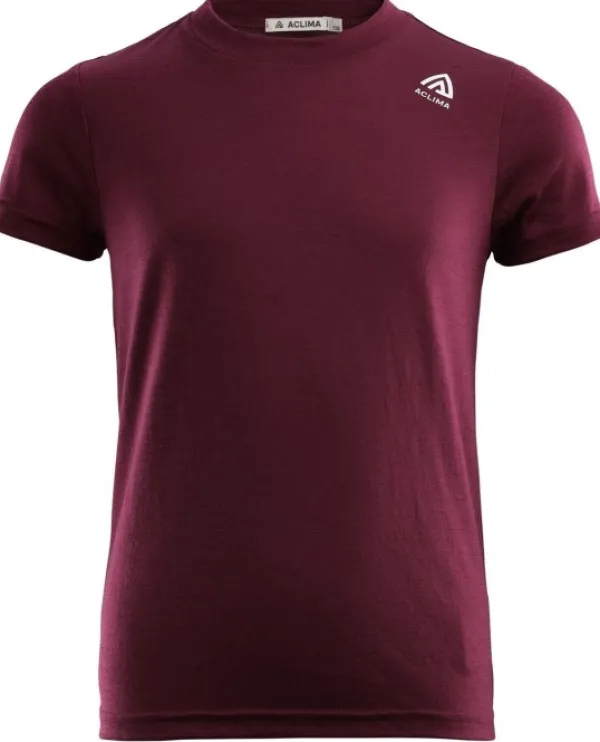 Aclima LightWool Junior t-paita, Zinfandel| Lasten Alusasut Ja Kerrastot