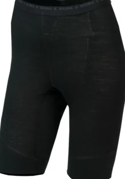 Aclima Alusvaatteet^LightWool Long -naisten merinovillashortsit (Jet Black)