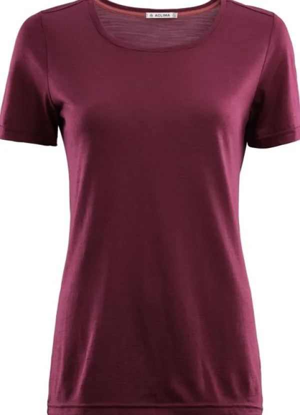 Aclima LightWool naisten t-paita, Zinfandel| T-paidat Ja Pikeepaidat