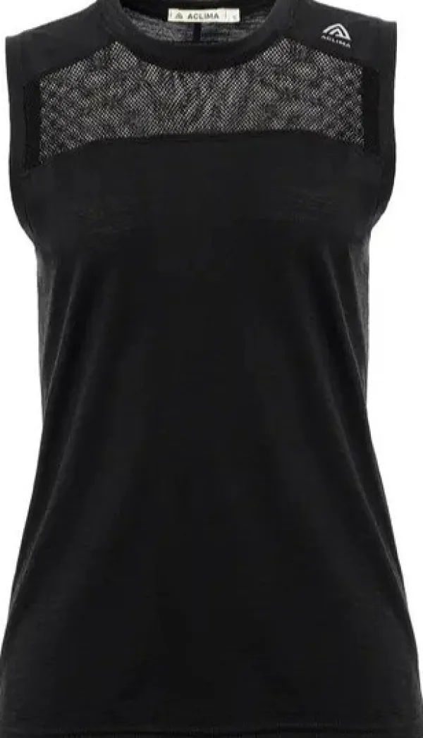 Aclima LightWool Sports Singlet W's Jet Black| Hupparit, Fleecet Ja Välipaidat