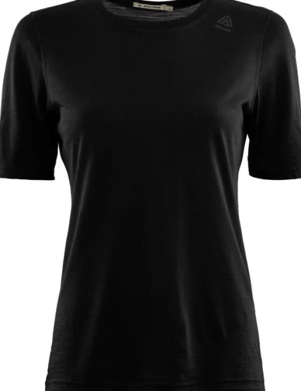Aclima T-paidat Ja Pikeepaidat^Lightwool Undershirt Tee naisten t-paita, musta