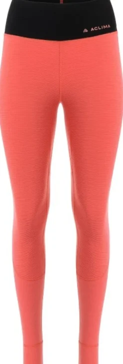 Aclima Kerrastohousut^StreamWool Crewneck naisten kerrastosetti, Spiced Coral