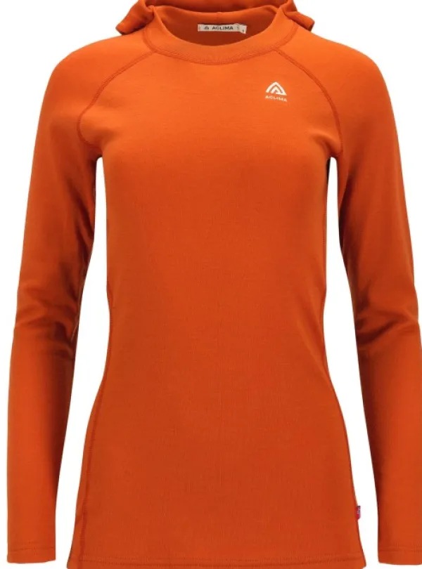 Aclima WarmWool Hoodsweater V2 naisten kerrastopaita, Gold Flame| Hupparit, Fleecet Ja Välipaidat