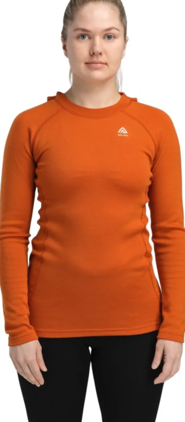 Aclima WarmWool Hoodsweater V2 naisten kerrastopaita, Gold Flame| Hupparit, Fleecet Ja Välipaidat