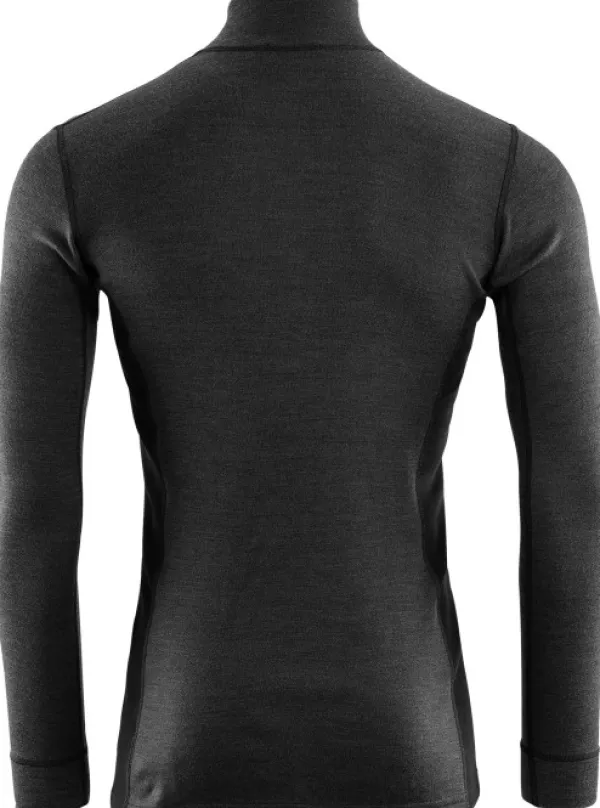 Aclima Pitkähihaiset Paidat^WarmWool Mockneck kerrastopaita, Marengo/Jet Black