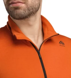 Aclima Kerrastopaidat^WarmWool Mockneck kerrastopaita, Gold Flame/Jet Black