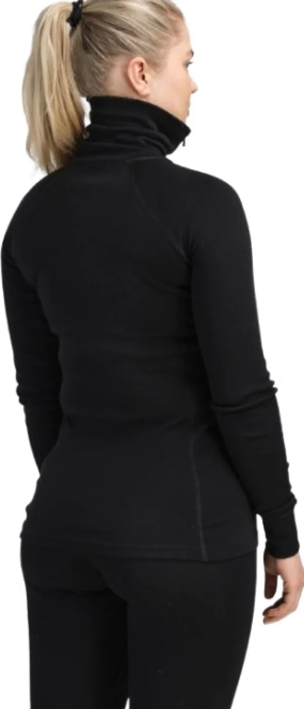 Aclima WarmWool Polo naisten kerrastopaita, Jet Black| Kerrastopaidat