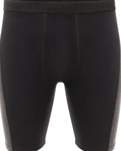 Aclima WarmWool Shorts Long WindWool V2 puolipitkät kerrastohousut, Jet Black/Marengo| Shortsit