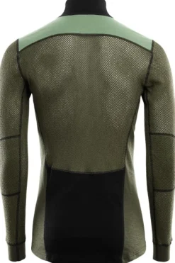 Aclima Hupparit, Fleecet Ja Välipaidat^WoolNet Hybrid Mockneck kerrastopaita, musta/vihreä