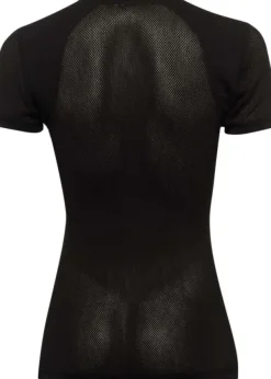 Aclima T-paidat Ja Pikeepaidat^WoolNet Light T-shirt lyhythihainen naisten verkkoaluspaita, musta/vihreä