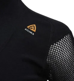 Aclima WoolNet Polo Shirt with Zip Woman Jet Black| Kerrastopaidat