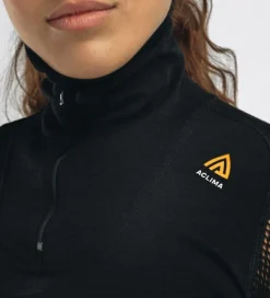 Aclima WoolNet Polo Shirt with Zip Woman Jet Black| Kerrastopaidat