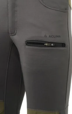 Aclima WoolShell Pant ulkoiluhousut, harmaa/maastonvihreä| Metsästyshousut/Hybridihousut