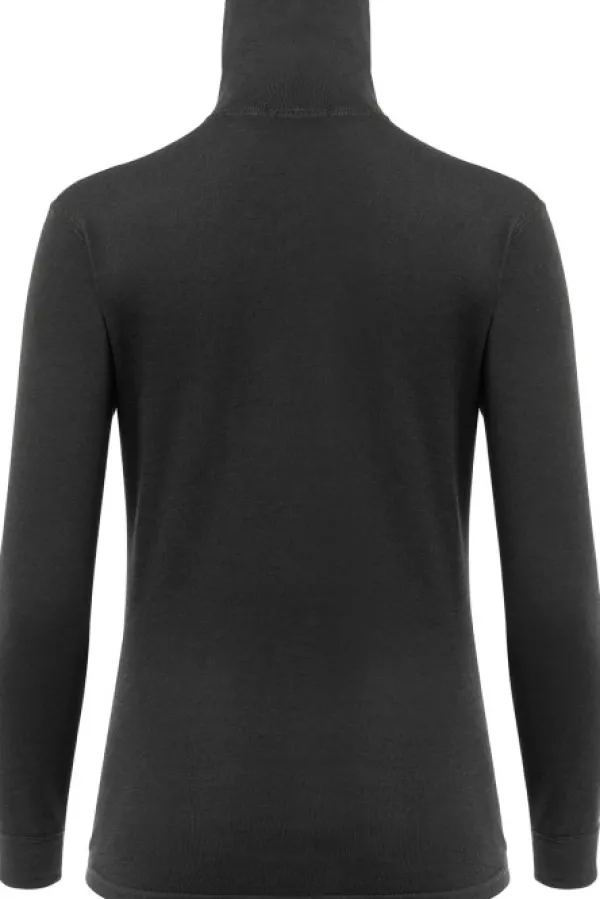 Aclima Pitkähihaiset Paidat^WoolTerry Polo naisten kerrastopaita, Jet Black