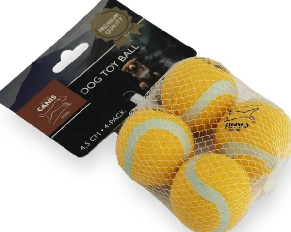 Active Canis Tennisball 4,5 cm Premium koiran tennispallo, oranssi, 4 kpl| Aktivointilelut