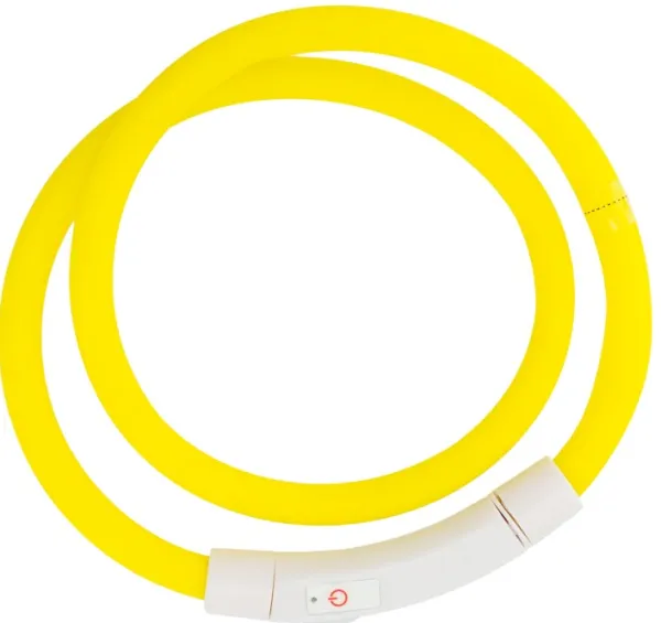 Active Canis USB Led Collar koiran heijastinpanta, Yellow| Vilkkuvalot Ja Huomiotuotteet