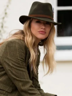 Alan Paine Metsästysasusteet/Metsästyshatut^Richmond Felt Hat Unisex Olive