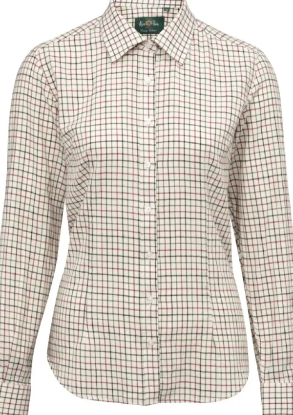 Alan Paine Naisten metsästysvaatteet/Naisten Metsästyspaidat^Shirt Bromford naisten kauluspaita, Check 2 Red