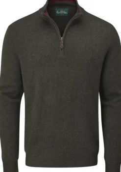 Alan Paine Streetly 1/2 Zip Mock Neck villapaita, Seaweed| Metsästysliivit/Fleeceliivit