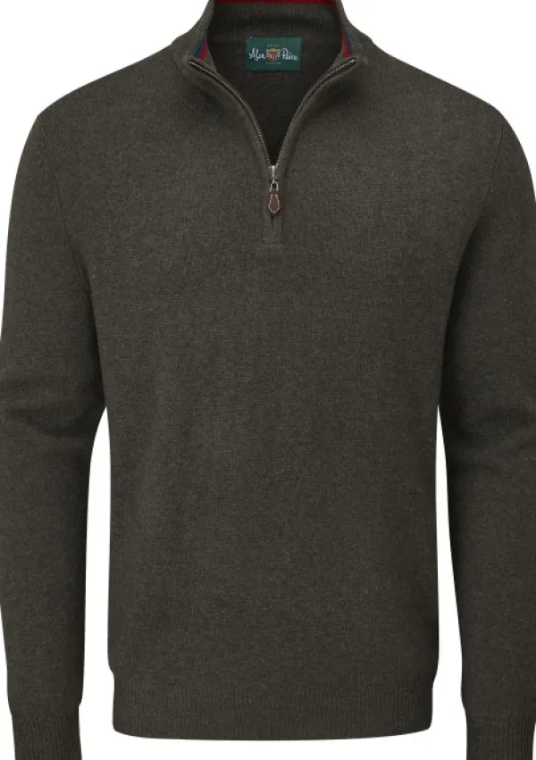 Alan Paine Streetly 1/2 Zip Mock Neck villapaita, Seaweed| Metsästysliivit/Fleeceliivit