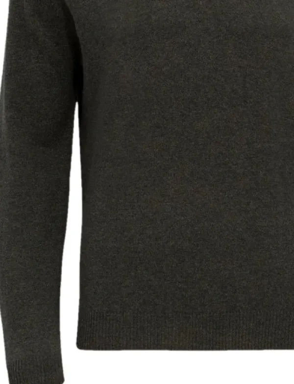 Alan Paine Streetly V-Neck Pullover lampaanvillainen pusero, tummanvihreä| Metsästysliivit/Fleeceliivit