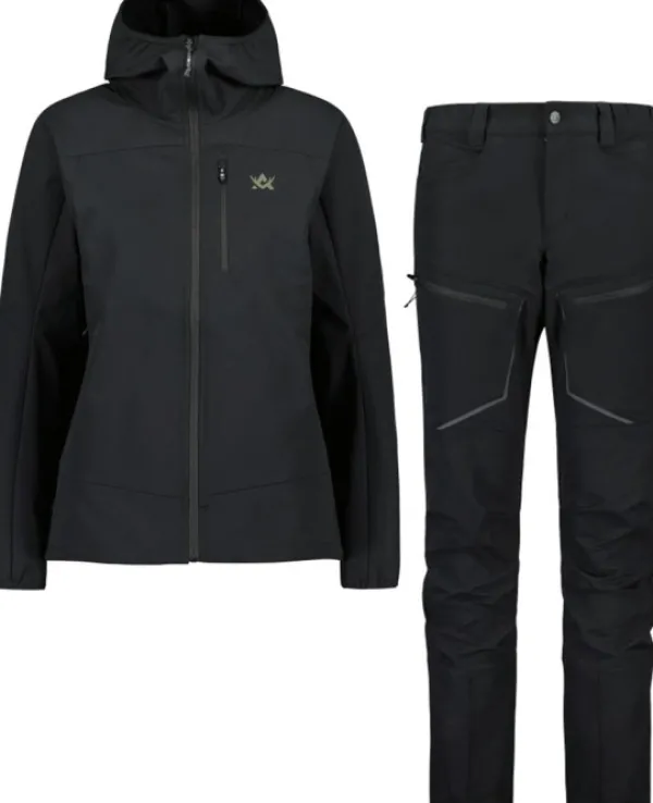 Alaska 1795 Alaska Chaser naisten metsästyspuku, Black| Metsästyshousut/Softshellhousut Ja Tuulenpitävät Housut