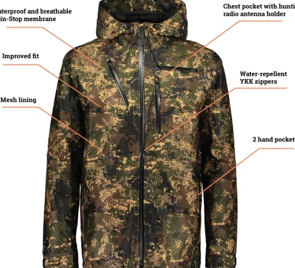 Alaska 1795 Alaska Extreme Lite 3 -miesten takki, BlindTech Invisible| Metsästystakit/Vedenpitävät Metsästystakit