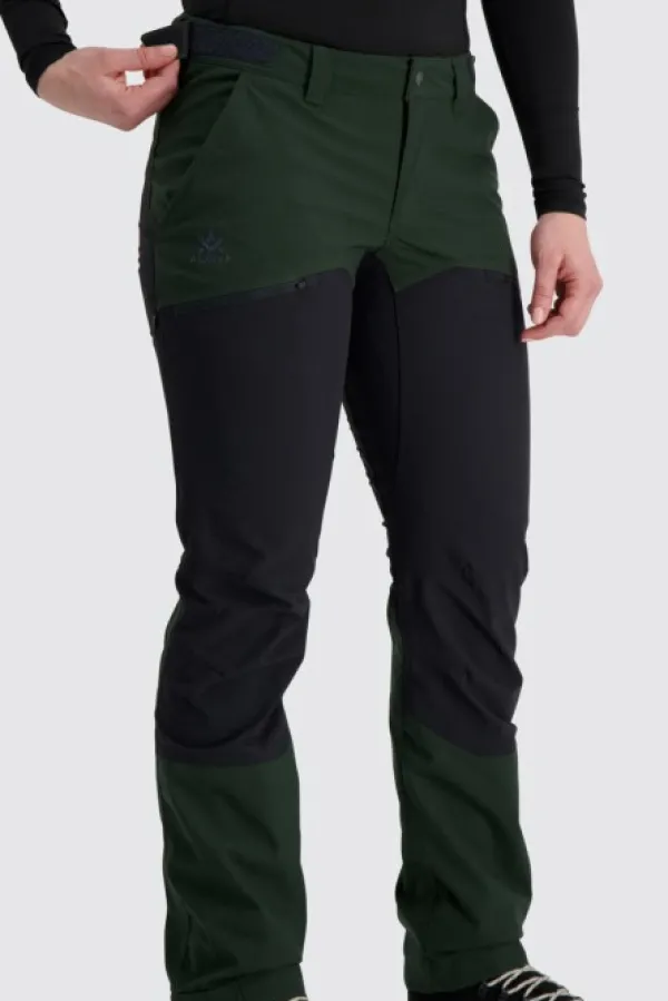 Alaska 1795 Alaska Freedom -naisten housut, vihreä/harmaa| Retkeilyhousut