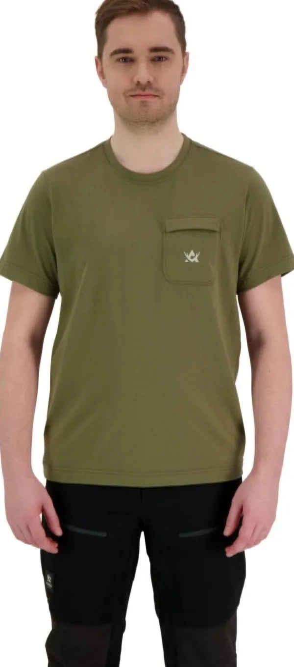 Alaska 1795 Metsästysliivit/Fleeceliivit^Alaska Freedom t-paita rintataskulla, oliivinvihreä