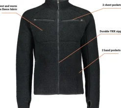 Alaska 1795 Alaska -miesten teddytakki, tummanharmaa| Metsästysliivit/Fleeceliivit