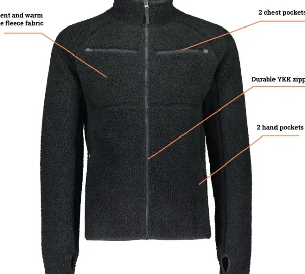 Alaska 1795 Alaska -miesten teddytakki, tummanharmaa| Metsästysliivit/Fleeceliivit