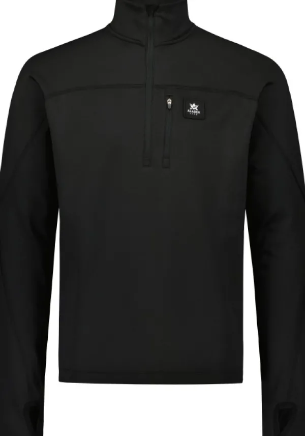 Alaska 1795 Alaska M's ThermoDry Half-Zip Top tekninen pusero, musta| Hupparit, Fleecet Ja Välipaidat