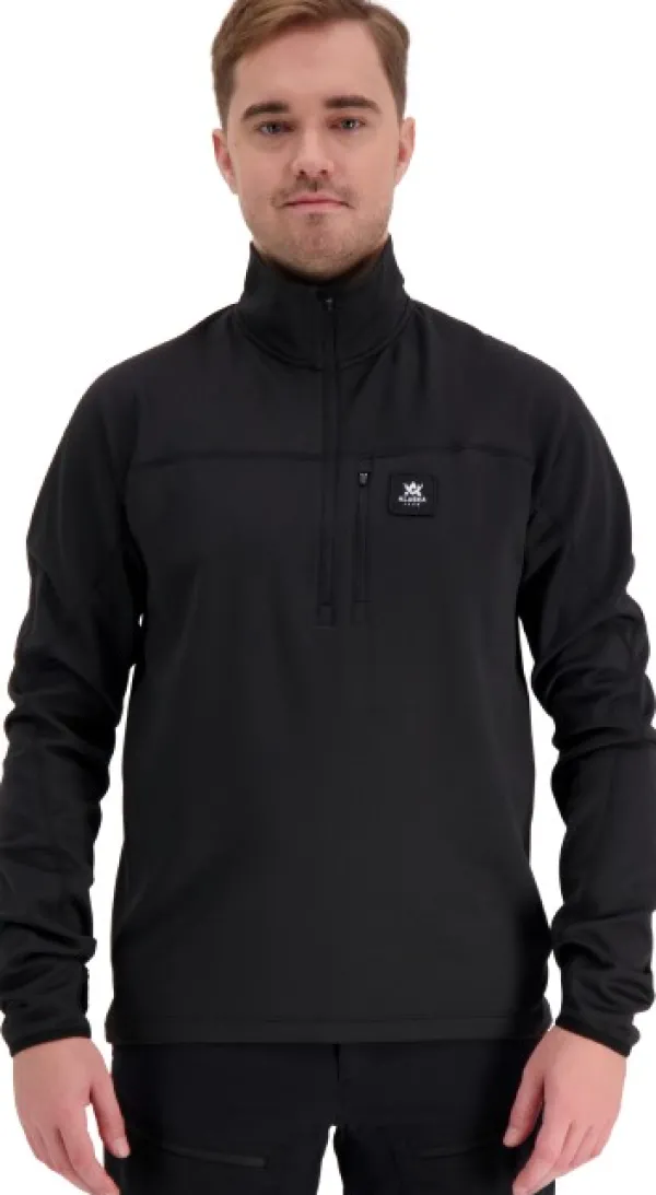 Alaska 1795 Alaska M's ThermoDry Half-Zip Top tekninen pusero, musta| Hupparit, Fleecet Ja Välipaidat