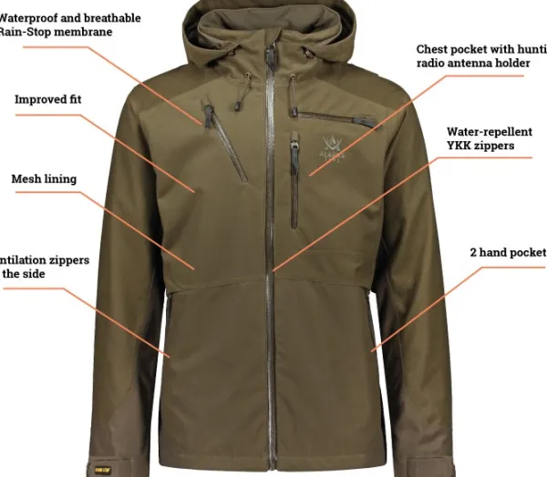 Alaska 1795 Alaska Superior II -miesten metsästystakki, Moss Brown (2020)| Metsästystakit/Vedenpitävät Metsästystakit