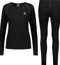 Alaska 1795 Alaska Superior Merino Base Layer naisten kerrasto, musta| Kerrastot