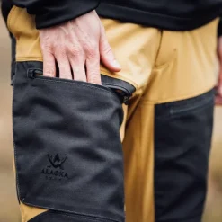 Alaska 1795 Outlet - Housut Ja Shortsit^Alaska Trekking Lite Pro -miesten housut, Mustard / Grey