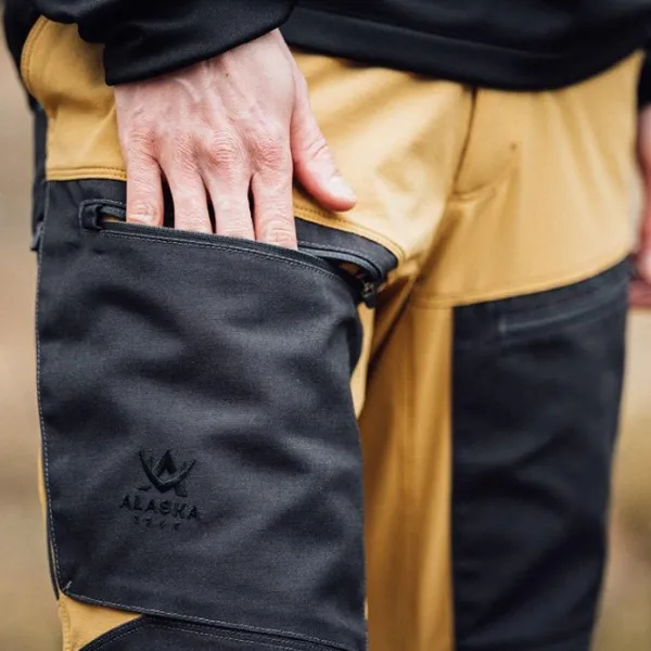 Alaska 1795 Outlet - Housut Ja Shortsit^Alaska Trekking Lite Pro -miesten housut, Mustard / Grey