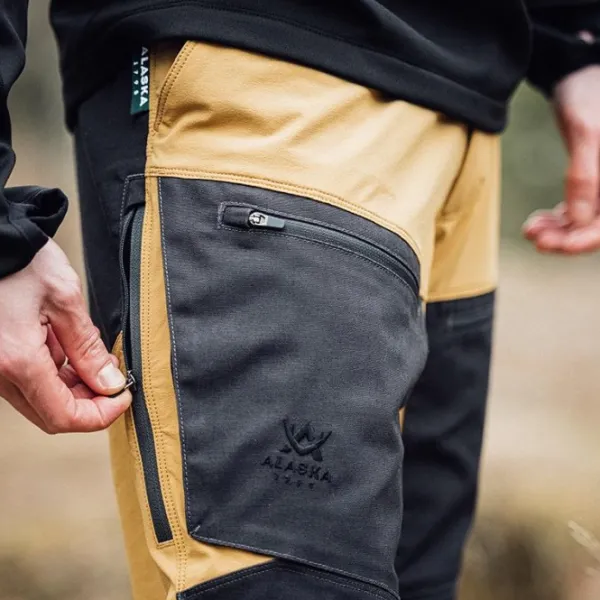 Alaska 1795 Outlet - Housut Ja Shortsit^Alaska Trekking Lite Pro -miesten housut, Mustard / Grey