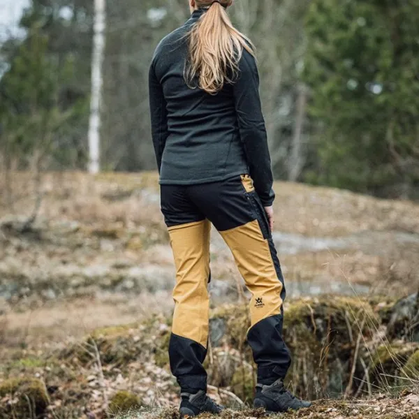Alaska 1795 Alaska Trekking Lite Pro -naisten housut, Mustard / Grey| Retkeilyhousut
