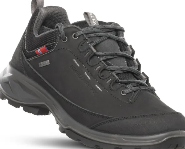 Alfa Ulkoilukengät^Brage Perform GTX naisten nahkaiset vaelluskengät, musta