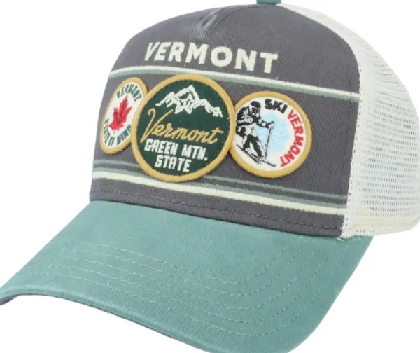 American Needle Päähineet, huivit ja kaulurit/Lippikset^Vermont Domino Ivory/Cool Gray