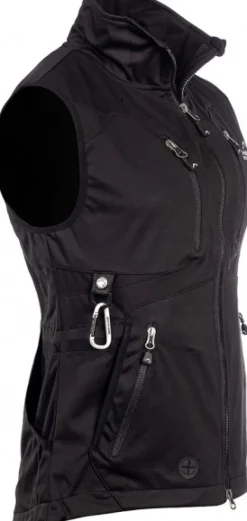 Arrak Outdoor Koiranohjaajan Vaatteet^Arrak Acadia naisten softshell-liivi, musta