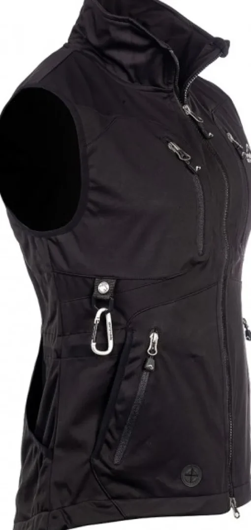 Arrak Outdoor Koiranohjaajan Vaatteet^Arrak Acadia naisten softshell-liivi, musta