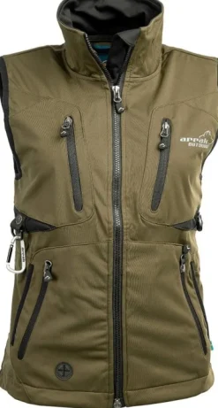 Arrak Outdoor Arrak Acadia Softshell Vest Olive -naisten liivi, oliivi| Koiranohjaajan Vaatteet