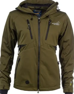 Arrak Outdoor Koiranohjaajan Vaatteet^Arrak Akka -naisten softshelltakki, Olive