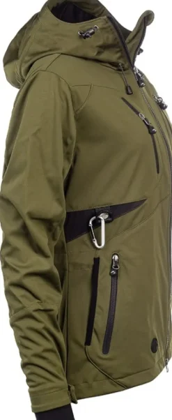 Arrak Outdoor Koiranohjaajan Vaatteet^Arrak Akka -naisten softshelltakki, Olive